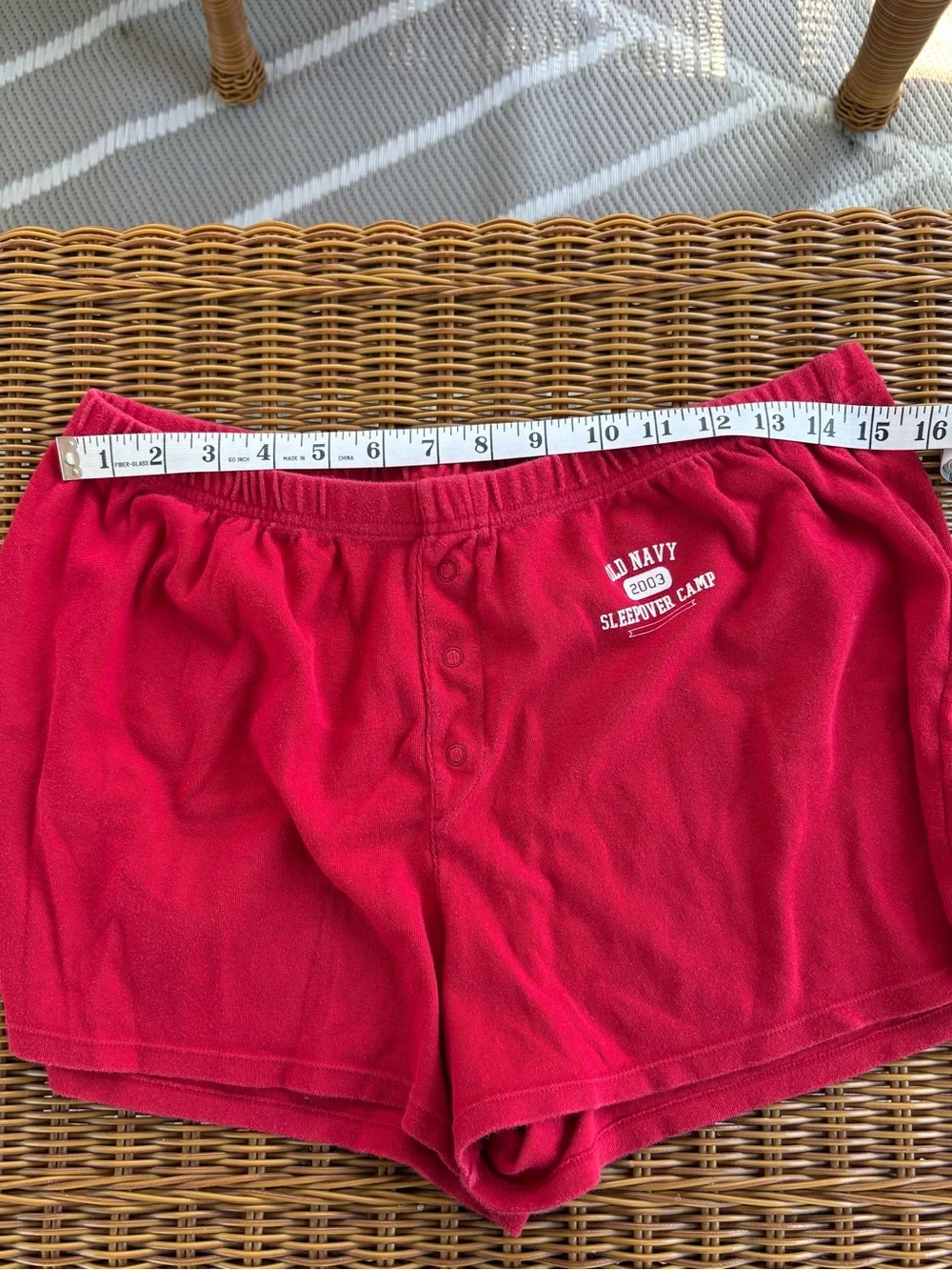 Vintage Y2K  Old Navy Red  Pajama Boxer Shorts From 2003 “Sleepover Collection “